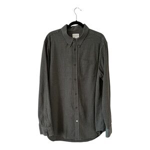 Five Four Shirt Long Sleeves Button Down Pocket Gingham Gray Mens Size 2XL